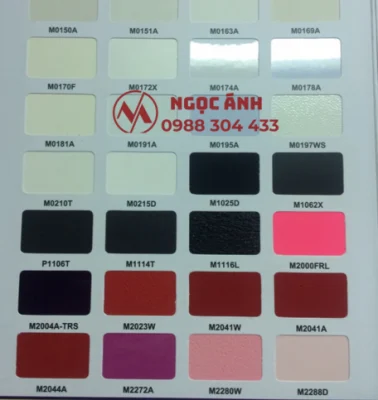 Code Bảng màu sơn tĩnh điện