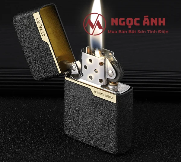 Khung bật lửa sử dụng sơn tĩnh điện màu sần đồng