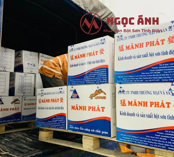 Bột sơn tĩnh điện thu hồi đen sần Mãnh Phát chính hãng